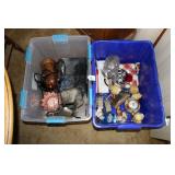 (2) TOTES OF ASSORTED KNICK KNACKS