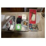 (3) SMALL TOTES OF COSTUME JEWELRY