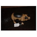 CRACKER BARREL CAST IRON PIG PIGGY BANK