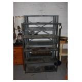 (3) METAL SHELFS