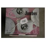 JUMBO COFFEE CUPS & SAUCERS