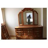TWIN BEDFRAME & DRESSER 64" X 18"X 32"