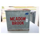 MEADOW BROOK MILK BOX W/ CONTENTS