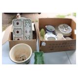 TWO BOXES OF ASSORTED POTTERY & PYREX