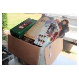 BOX OF ASSORTED DOLLS & STUFFED ANIMALS