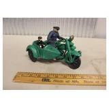 CAST IRON MOTORCYCLE W/ SIDECAR