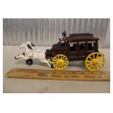 CAST IRON HORSE DRAWN WAGON