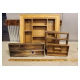 FOUR WOODEN DISPLAY BOXES