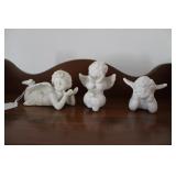 (3) CERAMIC CHERUBS SIGNED "VIGOR"