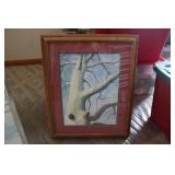 FRAMED TREE ARTWORK - 18 1/2" X 23"