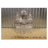 VICTORIAN STYLE GLASS CRUET SET