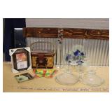 GLASSWARE, HOME DECOR ETC.