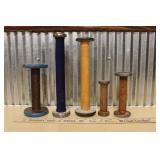 VINTAGE WOODEN SPOOL BOBBINS