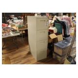 FOUR DRAWER METAL FILE CABINET W/ KEY