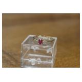 10K RING W/ STONE 1.2G