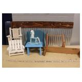 ASSORTED DOLL FURNITURE & SHELF