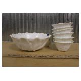 INDIANA GLASS MILK GLASS BOWLS