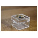 14K SQUARE RING W/ STONE 1.1G