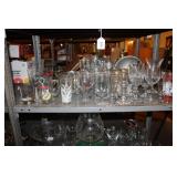 ASSORTED ALCOHOL SERVING GLASSES
