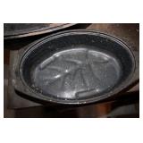(2) ENAMEL ROASTERS