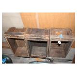 (3) WOODEN CRATES