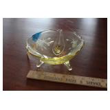 YELLOW GLASS CANDY DISH
