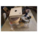 TOTE OF TAPE & TWO ROLLS OF ABRASIVE STRIP