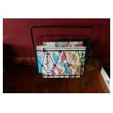MAGAZINE RACK W/ COLORING BOOKS