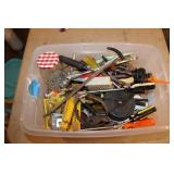 TOTE OF TOOLS & HARDWARE
