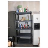 PLASTIC SHELF & CONTENTS