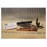 RIFLE SCOPES & VINTAGE HUNTING KNIVES