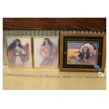 NATIVE AMERICAN CLOCK & ARTWORK