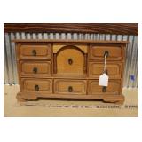 JEWELRY MUSIC BOX W/ SOME CONTENTS