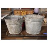 (2) GALVANIZED BUCKETS