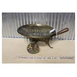 VINTAGE BRASS WHEELBARROW STYLE BOWL