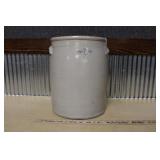 #6 DOUBLE HANDLED STONEWARE CROCK