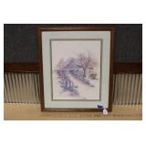 FRAMED BARNYARD PRINT BY ANNI MOLLER