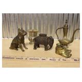CAST IRON COIN BANKS & BRASS COLLECTIBLES