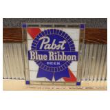 PABST BLUE RIBBON BEER GLASS SIGN