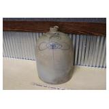 #5 STONEWARE JUG W/ COBALT DESIGN