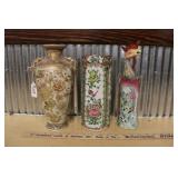 PORCELAIN ORIENTAL VASES & PHOENIX