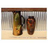 WELLER LOUWELSA POTTERY PITCHER & VASE