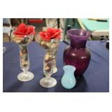 VASES W/ STONE & MORE