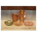 (5) PCS. OF CARNIVAL & PINK DEPRESSION GLASS