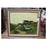 CANVAS SEASIDE SCENE ARTWORK SIGNED FUNDY