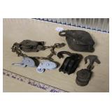 ANTIQUE PULLEYS & BLOCK & TACKLE