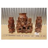 (3) PIECES OF HAND CARVED SOAP STONE