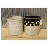 (2) STONEWARE CROCKS