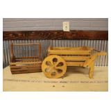 WOODEN CART & BASKET