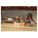 (3) FLATS OF FIGURINES, COLLECTIBLE SMALLS & MORE